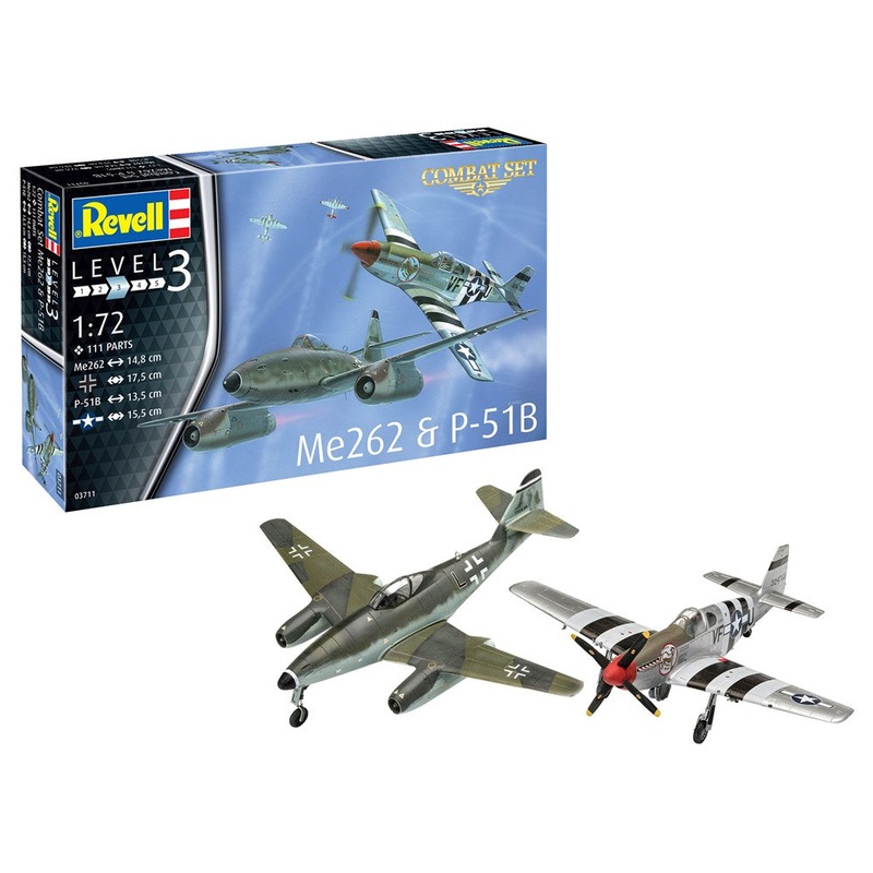 Revell 3711 1/72 Combat Set Me-262 Vs P51-B Mustang