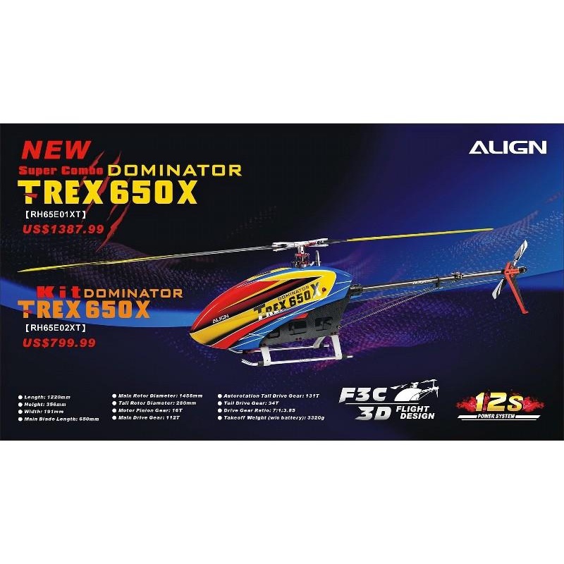 Align T-Rex 650X Configurable Combo : RH65E01XT-C