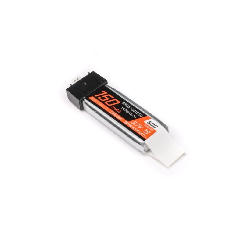 Spektrum 3.7V 150mAh 1S 50C LiPo Battery: JST PH1.25 Connector : SPMX1501S50