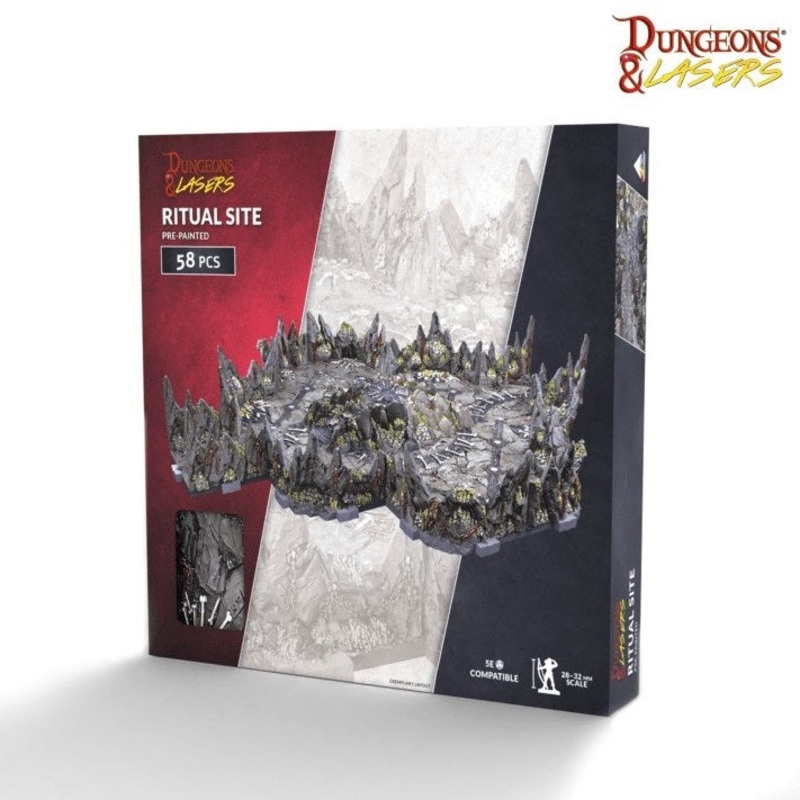 Archon Studio DNL0117 Dungeons & Lasers Prismacast Pre-Painted Terrain Ritual Site Pre-Painted