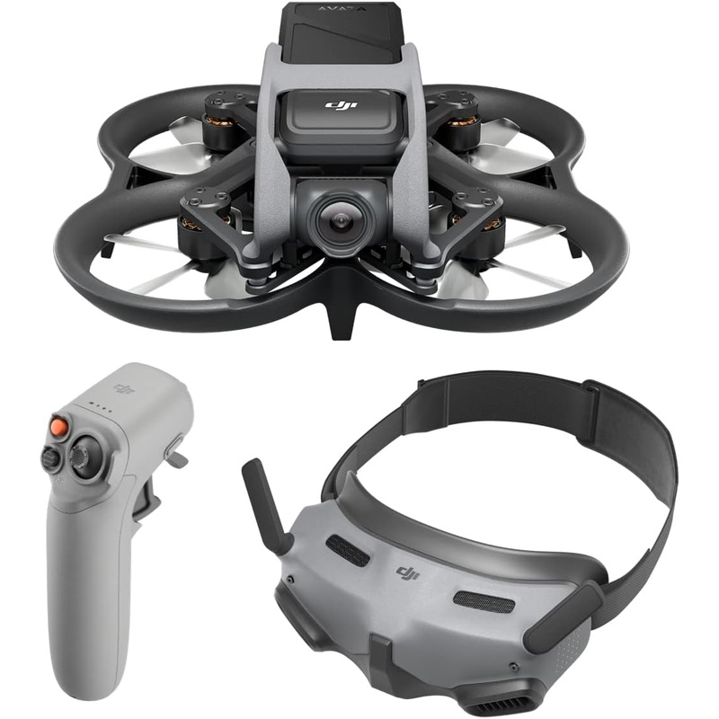 DJI Avata Pro-View Combo - First-Person View Drone UAV Quadcopter with 4K Stabilized Video, Super-Wide 155 FOV, Emergency Brake and Hover, Includes New RC Motion 2 and Goggles 2