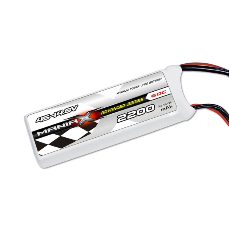 ManiaX 14.8V 2200mah 60C Lipo Battery Pack : MX2200-4S-60
