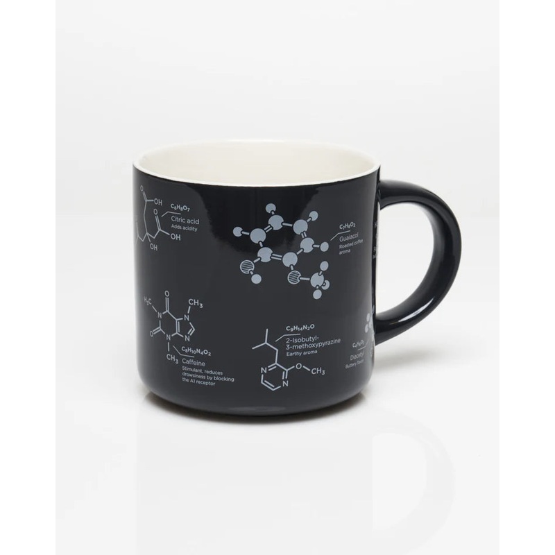 Chemistry of Coffee Black Mug-Ceramic