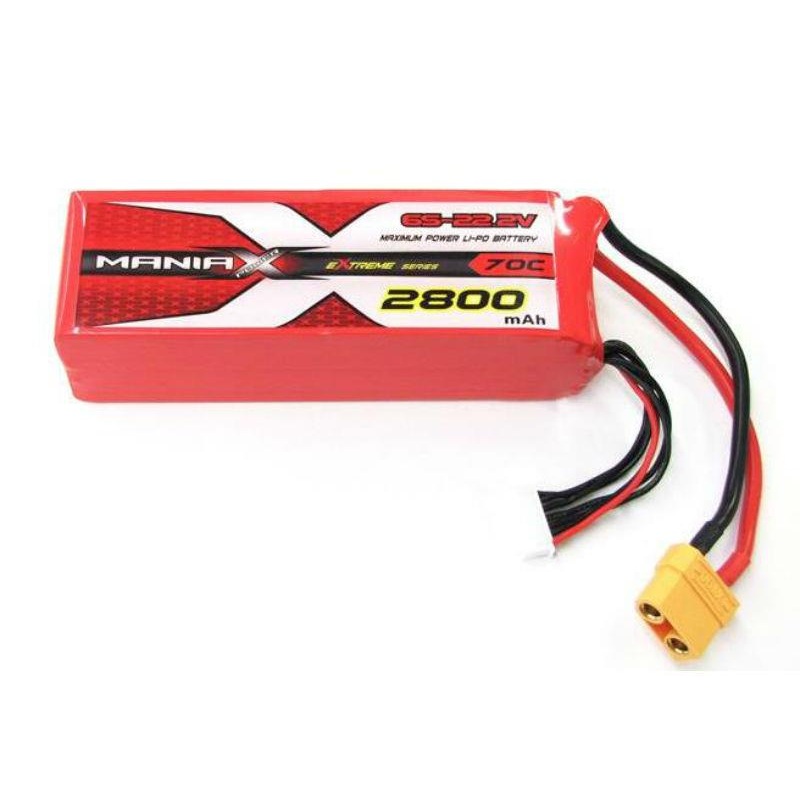 ManiaX 22.2V 2800mAh 70C Lipo Battery Pack : MX2800-6S-70