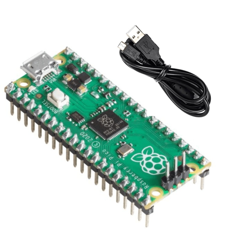 Raspberry Pi Pico with Headers and Micro USB Cable