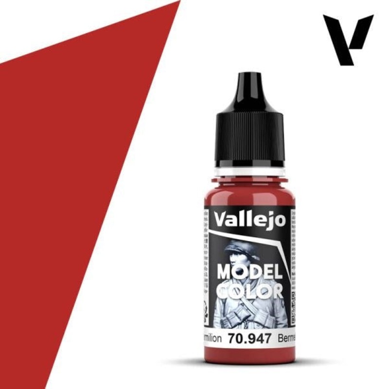 Vallejo AV70947 Model Colour Dark Vermilion 18ml