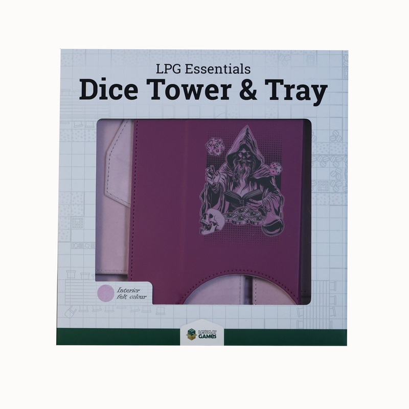 Lets Play Games 259033 Essentials Dice Tower and Mat Magenta / Rose