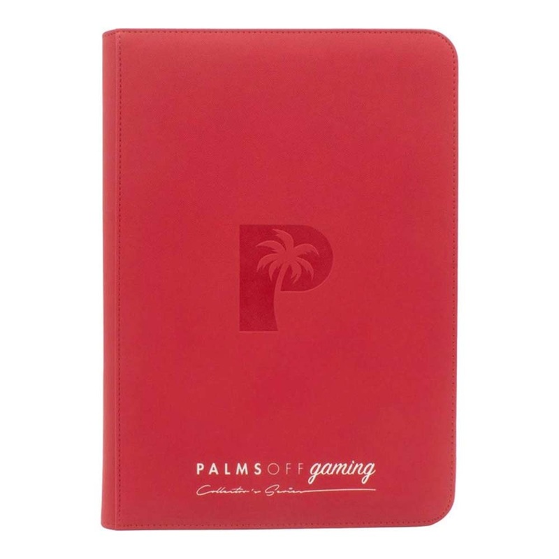 Palms Off ZB-TOP-RED Collectors Series Top Loader Zip Binder Red