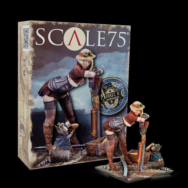 Scale 75 SSP-016 Figures Steam Wars Audrey D. & Rumblepop 75mm
