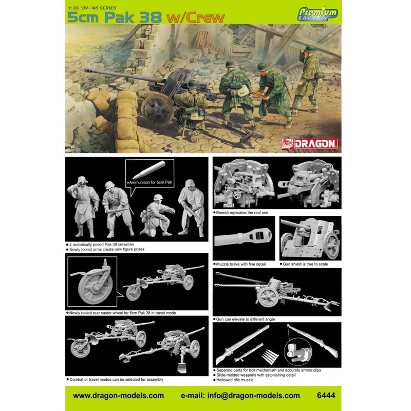 Dragon Model 6444 1/35 5cm PaK 38 W/Crew