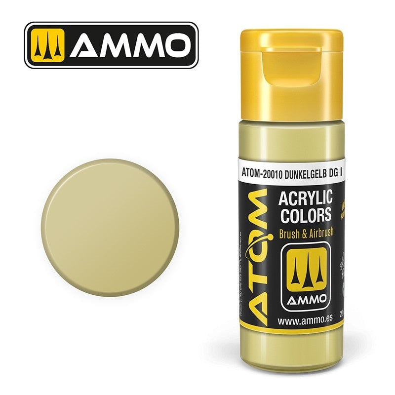 AMMO by Mig Jimenez ATOM-20010 Atom Color Dunkelgelb Dg I 20ml