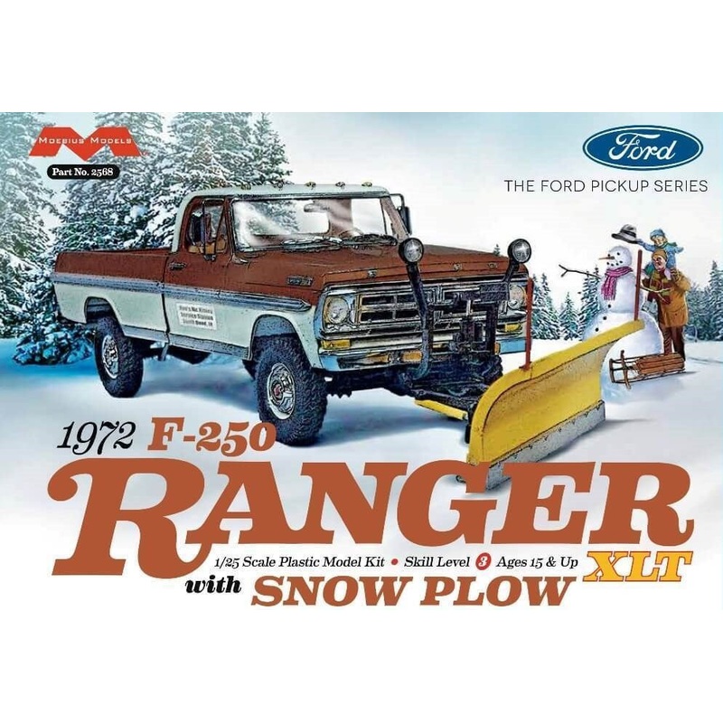 Moebius Models 2568 1/25 '72 Ford F-250 4x4 Snow P
