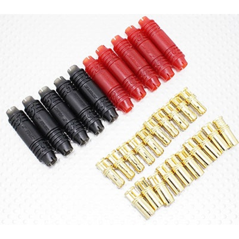 RCPROPLUS Supra-X Rnd-Housing 5mm Connector (20M,20F) : REB5810BS/20
