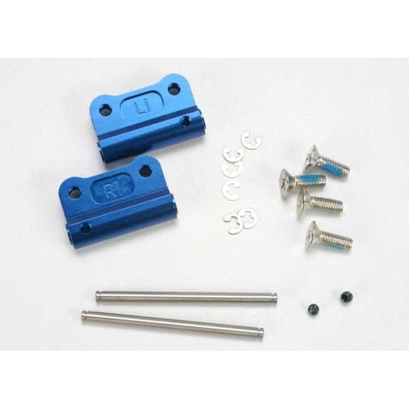 Traxxas 2798X - Mounts suspension arm (blue-anodized 6061-T6 aluminum)(rear)(+/- 1-degree)(L&R)