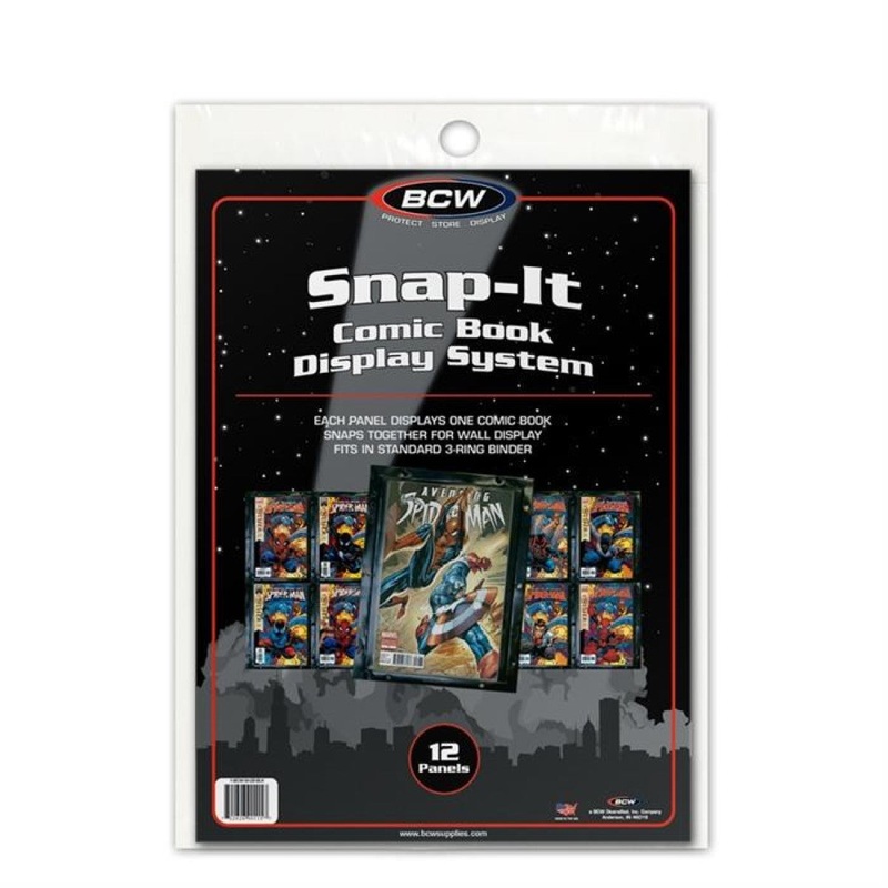 BCW / Monster 1--SI-CB-BLK Comic Snap-it Display 12-pack black