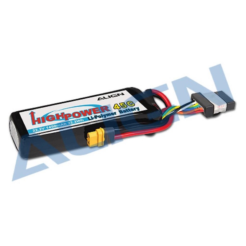 Align 6S1P 22.2V 1450mAh/45C Lipo Battery : HBP14501