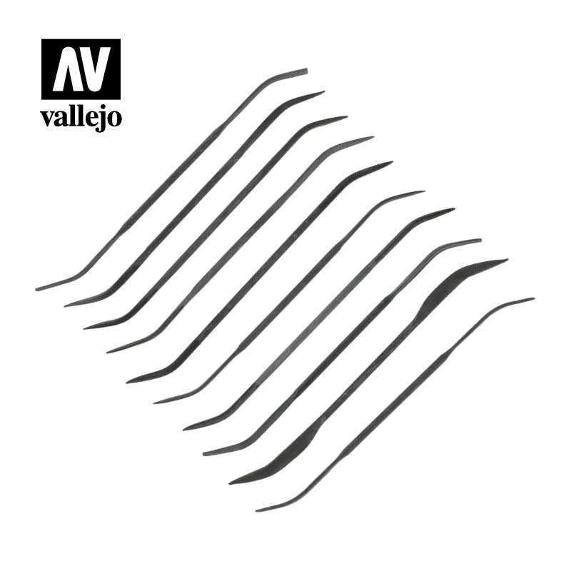 Vallejo AVT03003 Hobby Tools Budget riffler file set (10)