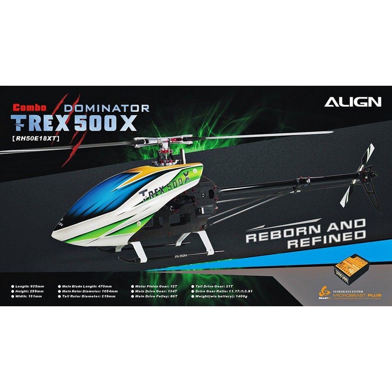 Align T-Rex 500X Dominator Configurable Combo : RH50E18XT-C