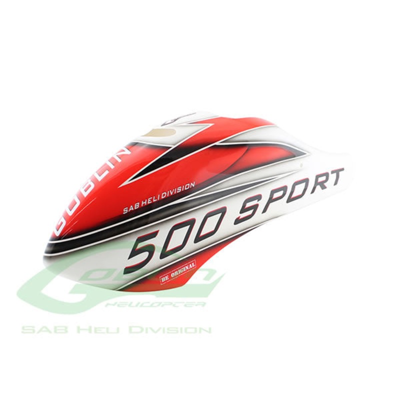 Canomod Airbrush Canopy White/Red - Goblin 500 : H0625-S