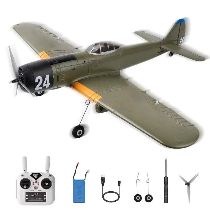 Ki84 WWII Fighter 690mm 4CH Built-in Gyro 3D/6G EPP RC Airplane RTF Army Green 1 Battery