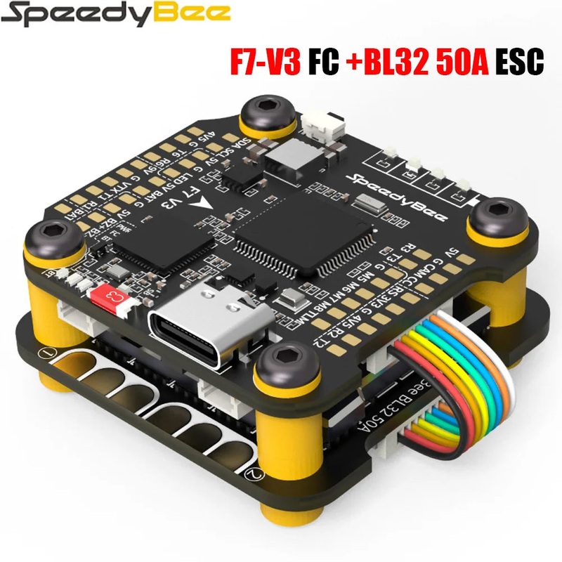 SpeedyBee F7 V3 50A Stack F722 Flight Control BL32 50A 4in1 ESC3~6S Lipo with Blackbox Analyzer Suitable for FPV Freestyle Drone Only 50A ESC