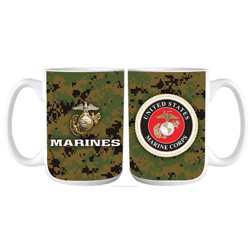 Marines Crest Mug-Camo