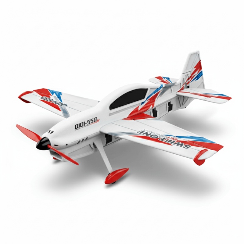 QIDI-550 3D Stunt RC Airplane with Brushless Motor, 6CH, One-Key Hover