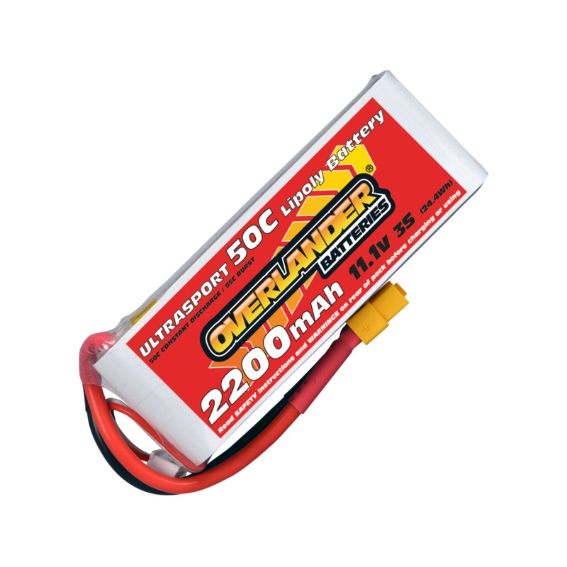 2200mAh 11.1V 3S 50C Ultrasport LiPo Battery Deans