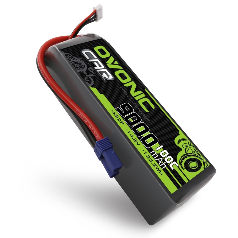 Ovonic 100C 9000mAh 4S LiPo Battery 14.8V with EC5 Plug for KRATON 8S 4WD MONSTER TRUCK RC Truck
