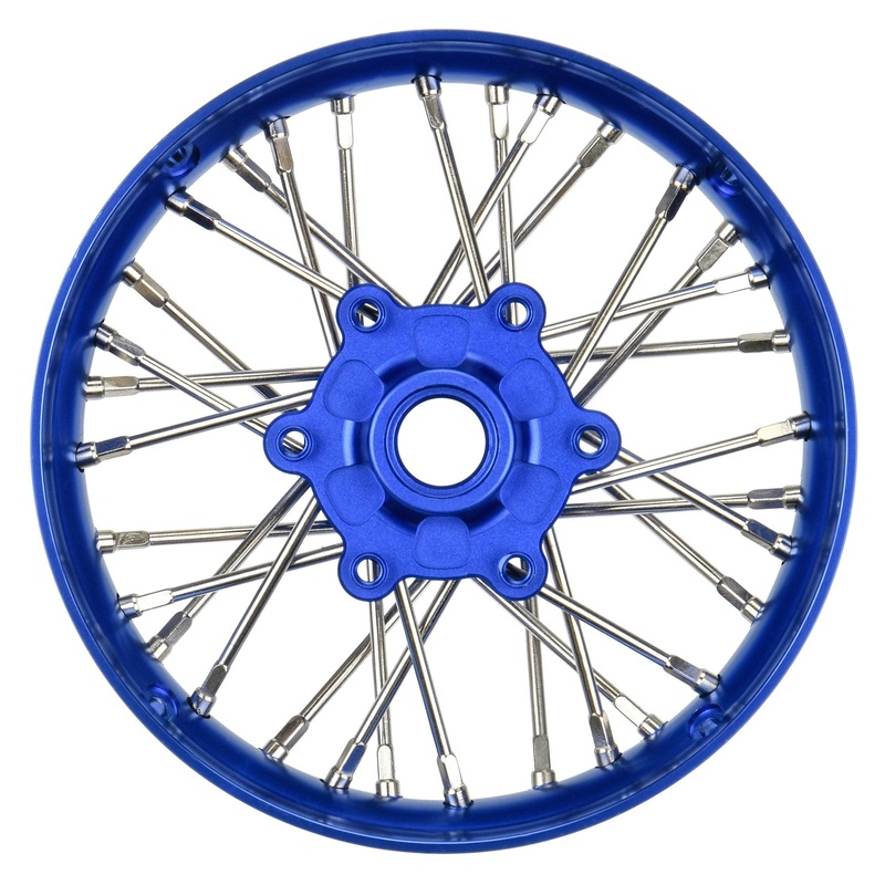 Proline 1/4 Pro-Spec Aluminum V2 Bead Front Wheel Blue/Blue (1): Pro G-PRO284700T1