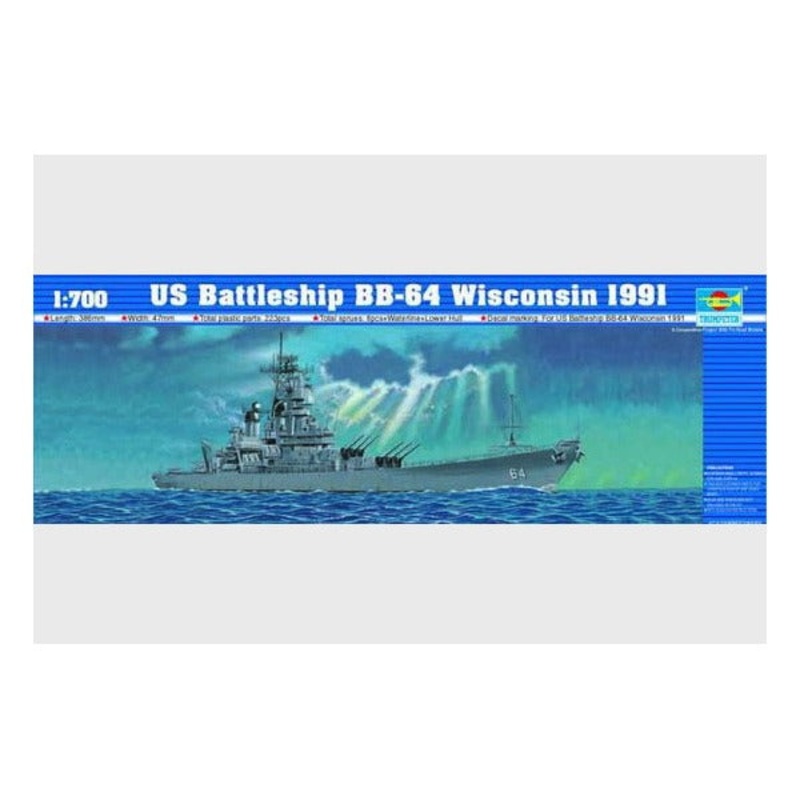 Trumpter 05706 1/700 US Battleship BB-64 Wisconsin 1991