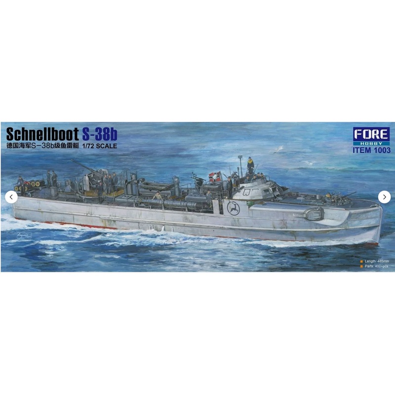 FORART FORE HOBBY 1003 1/72 Schnellboot S-38B Kit - FOR1003