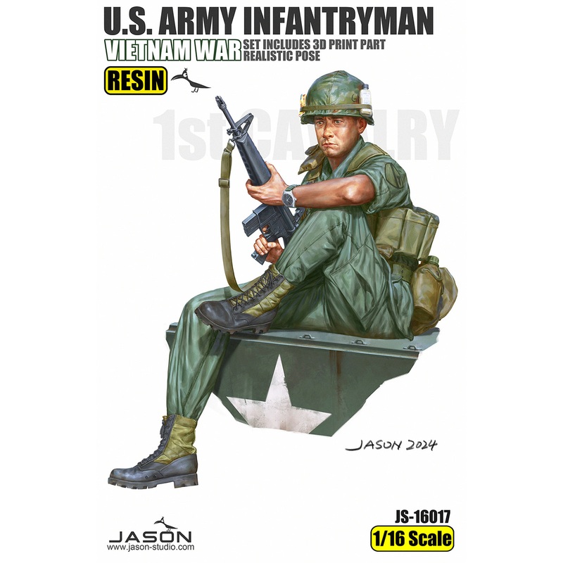 Jason Studios 16017 1/16 U.S. Army Infantryman (Vietnam War) Seated Figure