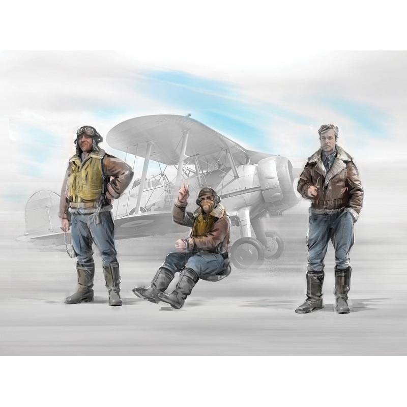 British Pilots (1939-1945) 3 Figures