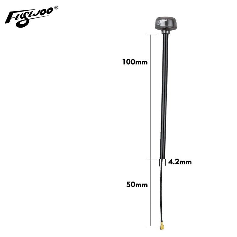 FLYWOO Circular RHCP UFL Length: 150mm Tube 100mm antenna