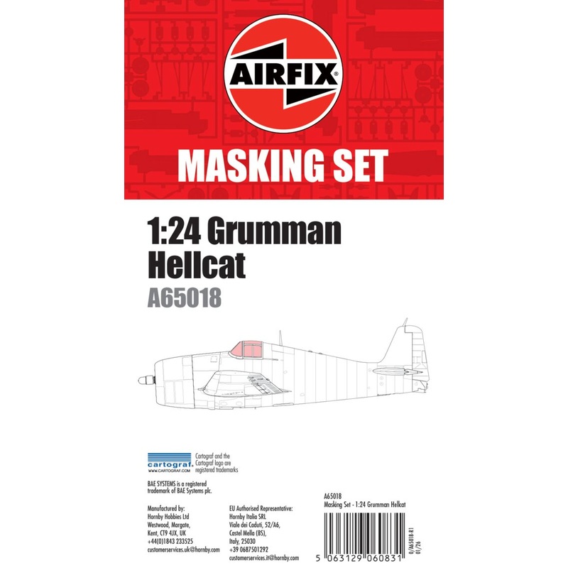 Airfix Masking Set - Gumman Hellcat - 1:24 Scale 1:24 Scale