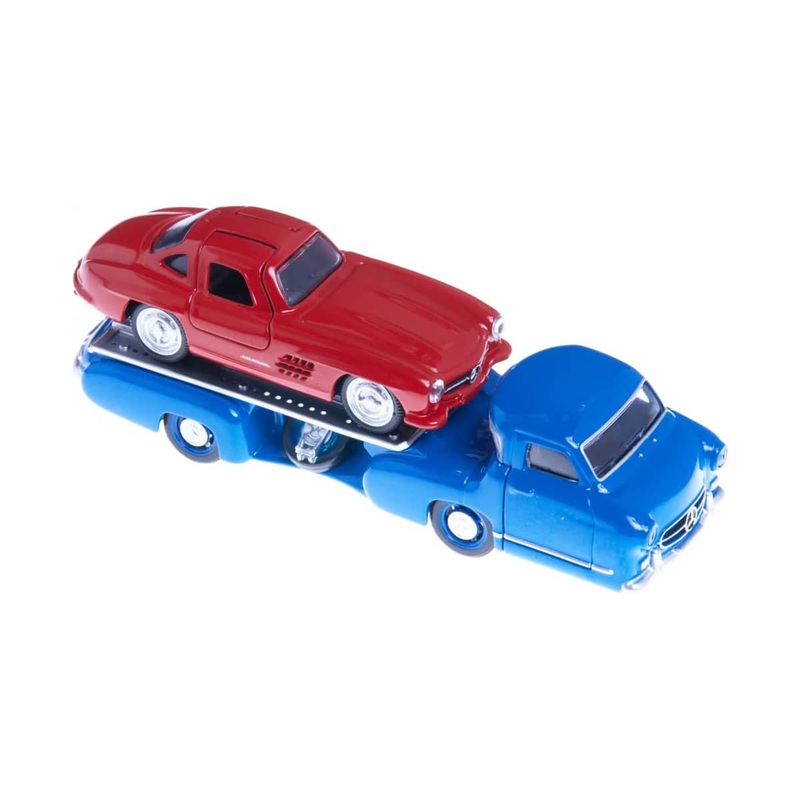 Norev 1/64 Mercedes-Benz Renntransporter and 1955 Mercedes-Benz SL NV311002