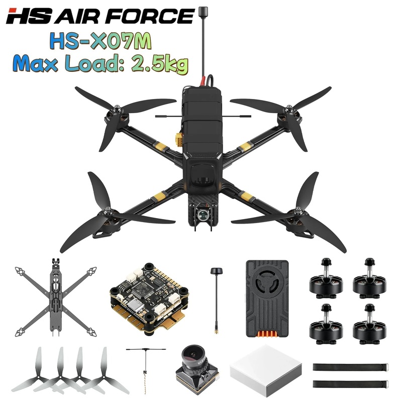 HS Airforce 7 Inch FPV Drone 2.5kg Payload ELRS 10km+ 150km/h Carbon Fiber Frame Racing Quad Kit HS-X07M HS-X07M -1