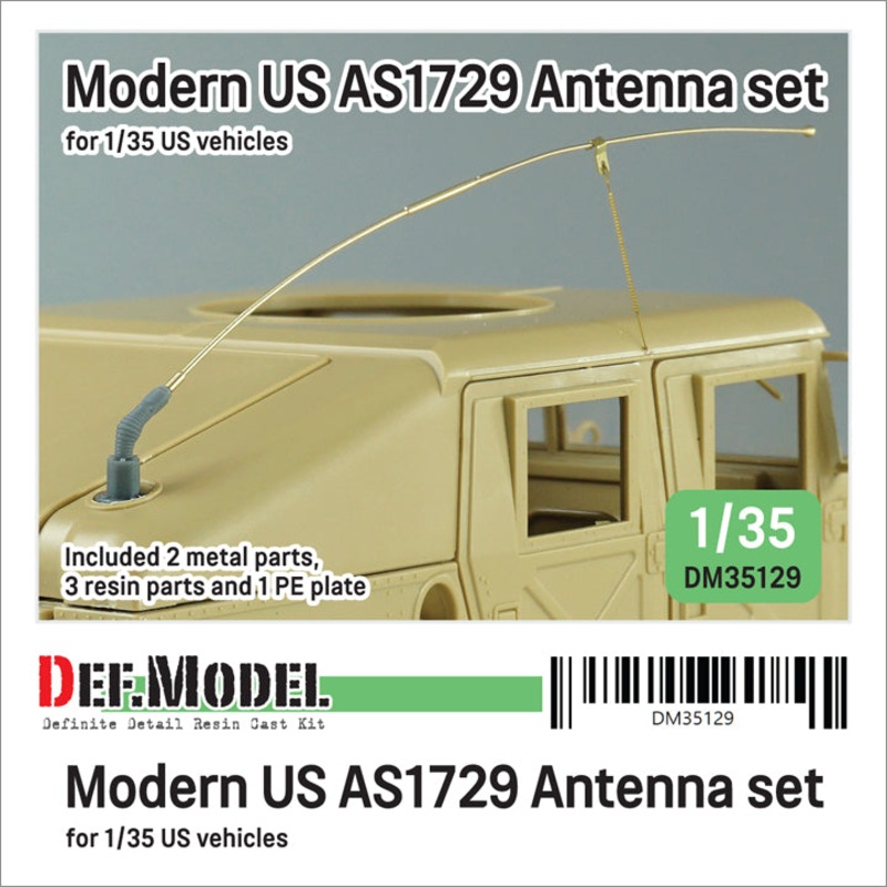 Def Model DM35129 1/35 Modern US AS1729 Antenna set for 1/35 US vehicles