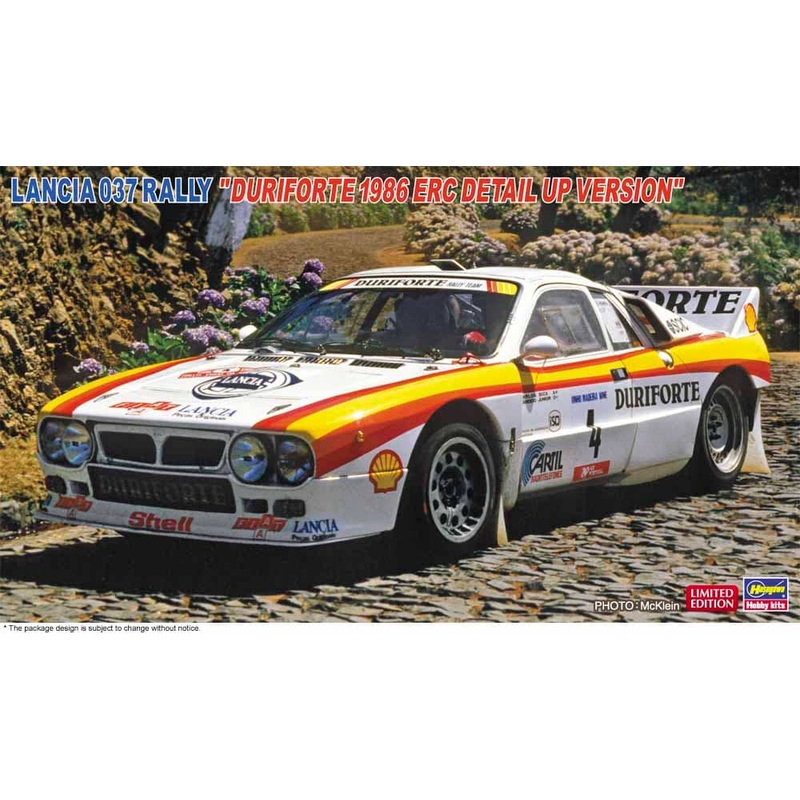 Hasegawa 1/24 1986 Lancia 037 Rally - Duriforte ERC Model Kit With Etched Metal Parts HALE20775