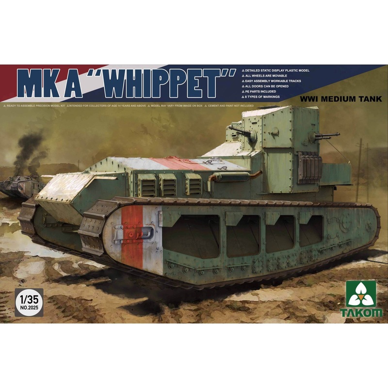 Takom 2025 WWI Medium Tank Mk.A Whippet