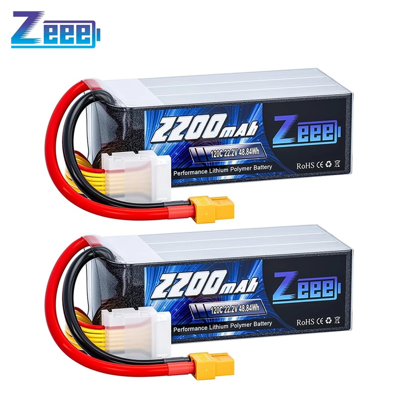 Zeee 6S 2200mAh LiPo Battery 22.2V 120C Softcase XT60 - RC Car Airplane FPV Drone Racing 6S 120C 2200mah XT60
