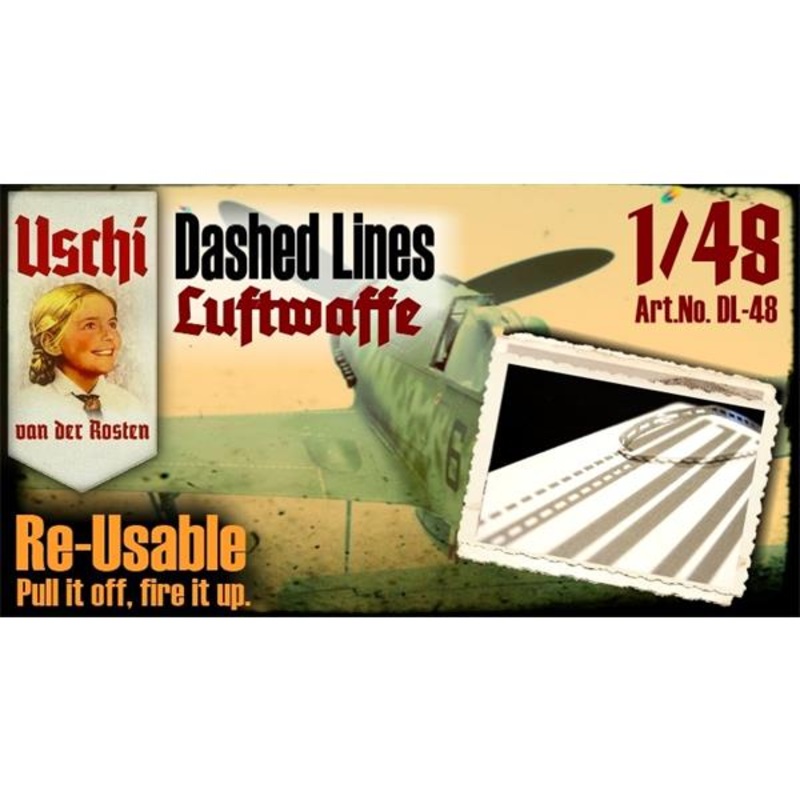 Uschi Van Der Rosten 1/48 Dashed Lines "Luftwaffe" Masking Set