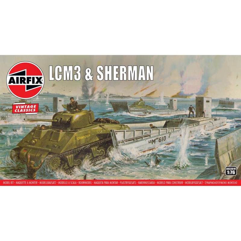 Airfix 1:76 LCM3 & Sherman Kits A03301V