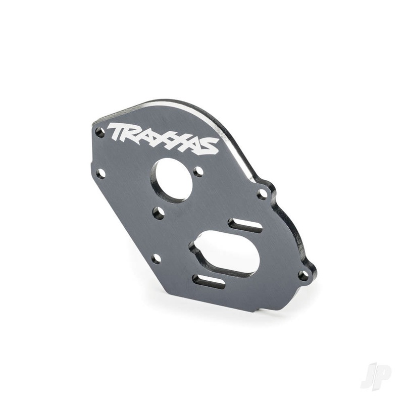 Plate motor 6061-T6 aluminium (gray-anodised) (4mm thick)/ 3x10mm CS with split and flat washer (2)