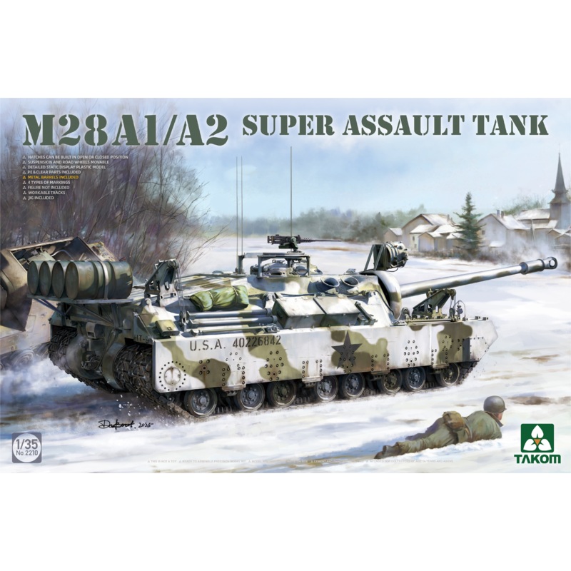 ***PRE-ORDER Takom 2210 1/35 M28 A1/A2 SUPER ASSAULT TANK PREORDER***