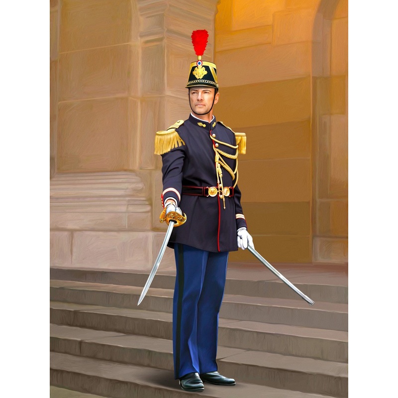 French Republican Guard Officer 1:16 Figure