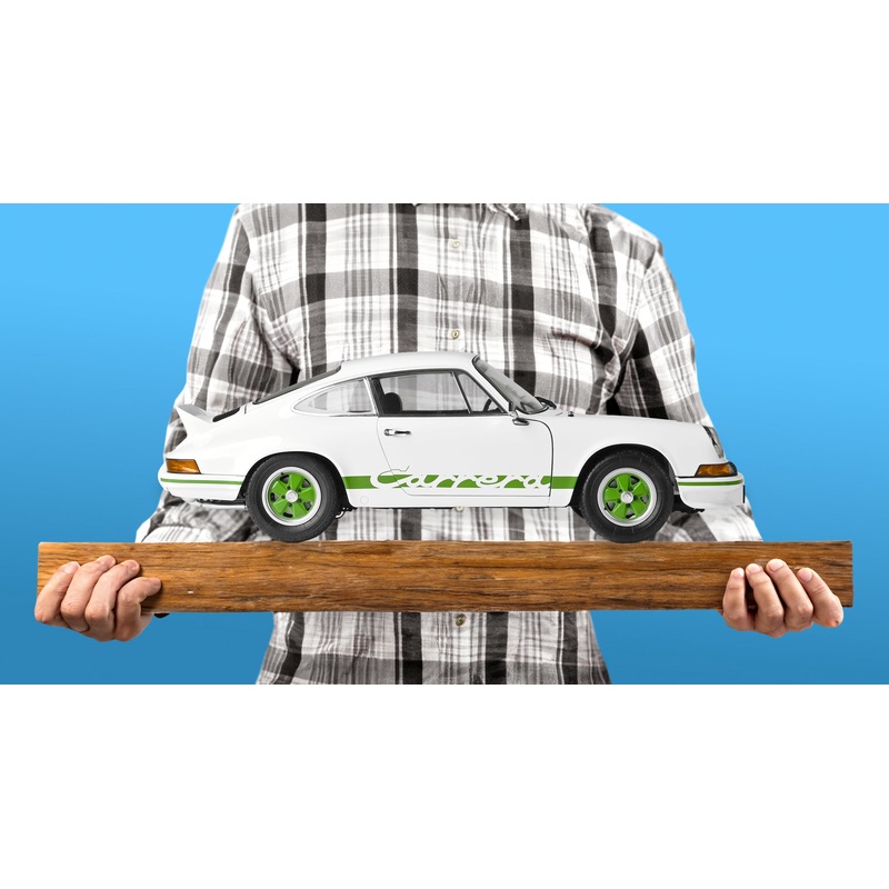 White Porsche 911 Carrera RS 2.7 1/8 Scale Metal & Plastic Kit